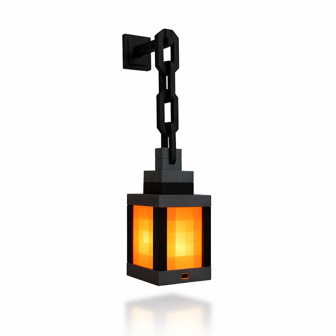 PixelSoul Retro Glow Lantern 16-Color Remote-Controlled Pixel Lantern with USB Recharge