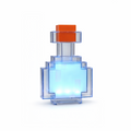 PixelPotion Glow Bottle Night Light - Color-Changing Pixel Bottle Lamp with USB-C Recharge
