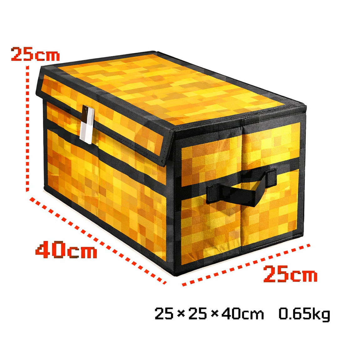 Pixel-Style Game Chest Storage Box - Large Foldable Organizer for Clothes, Blankets & Home Storage