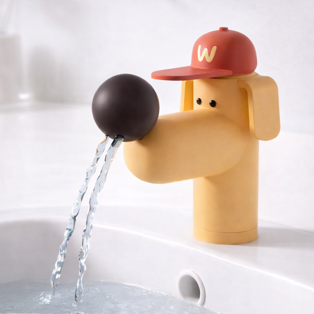 Cute Dog Bathroom Basin Faucet – Single Lever Hot & Cold Sink Mixer