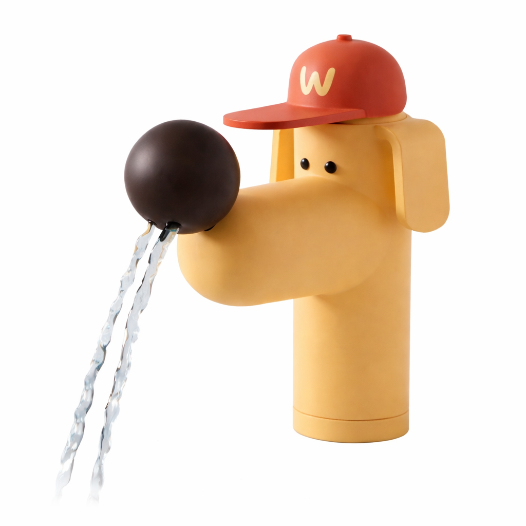 Cute Dog Bathroom Basin Faucet – Single Lever Hot & Cold Sink Mixer