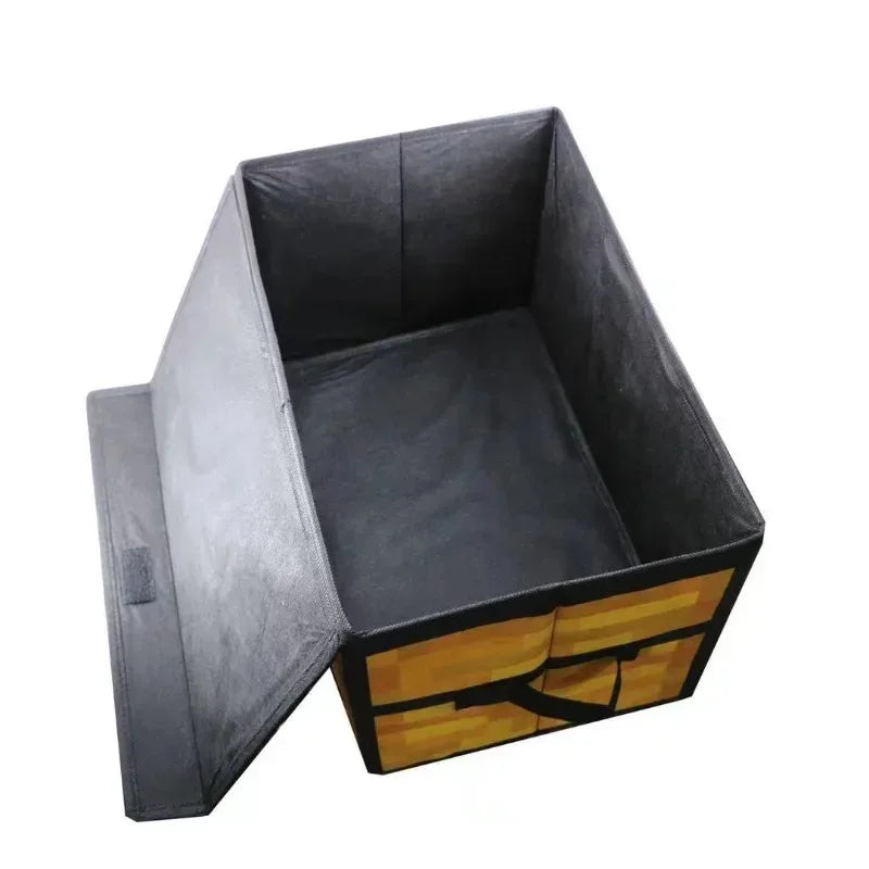 Pixel-Style Game Chest Storage Box - Large Foldable Organizer for Clothes, Blankets & Home Storage