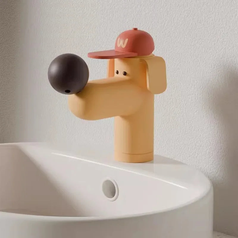 Cute Dog Bathroom Basin Faucet – Single Lever Hot & Cold Sink Mixer